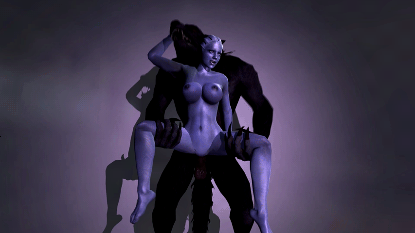 alien animated asari balls bouncing_breasts breasts canine cradling female front interspecies invalid_tag male mammal mass_effect nipples noname55 open_mouth penis pussy sex spread_legs spreading stand_and_carry_position standing straight the_elder_scrolls_v:_skyrim thighs were werewolf wolf