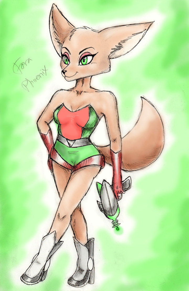 fara_phoenix fox gun mammal nintendo ranged_weapon shiroiwolf star_fox video_games weapon