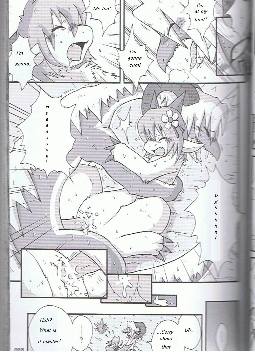 cum dragon english_text female greyscale male manga mikazuki mikazuki_karasu monochrome orgasm penis pussy straight text vaginal