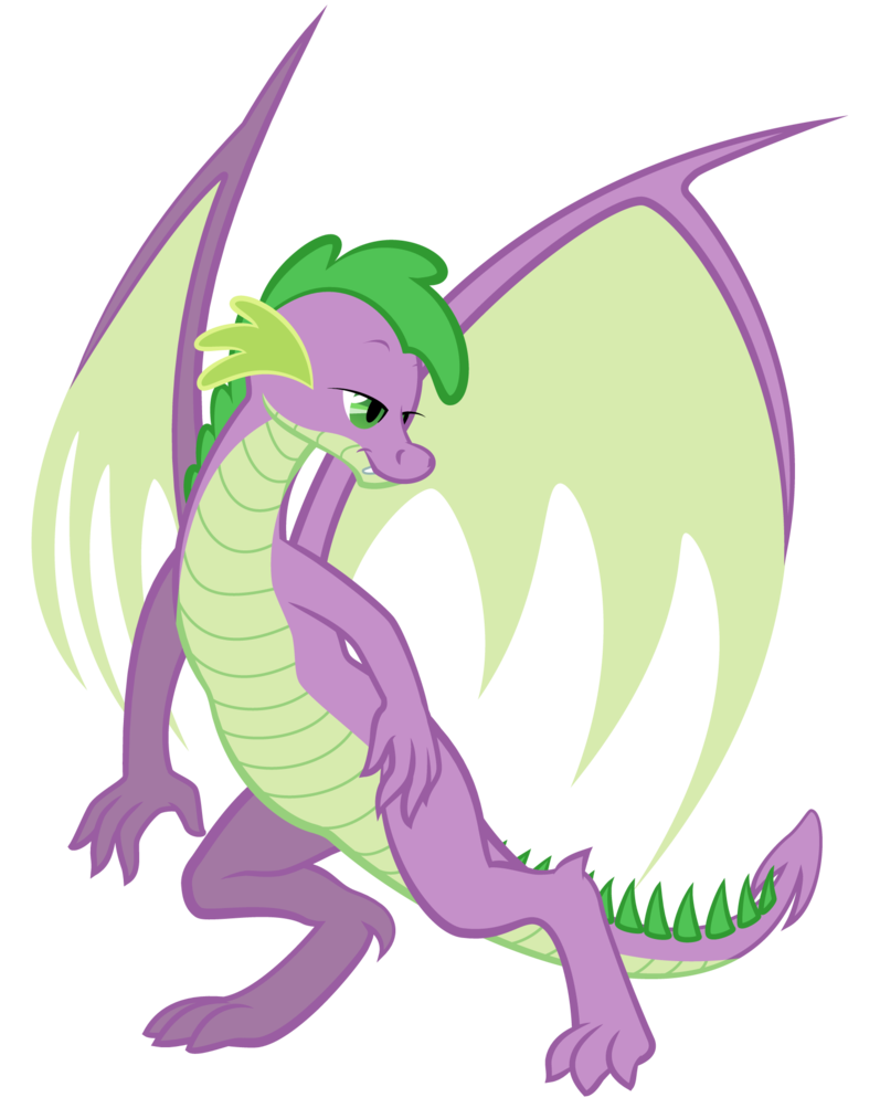 alpha_channel dragon fangs friendship_is_magic green_eyes my_little_pony plain_background purple_body qtmarx scalie solo spike_(mlp) transparent_background wings