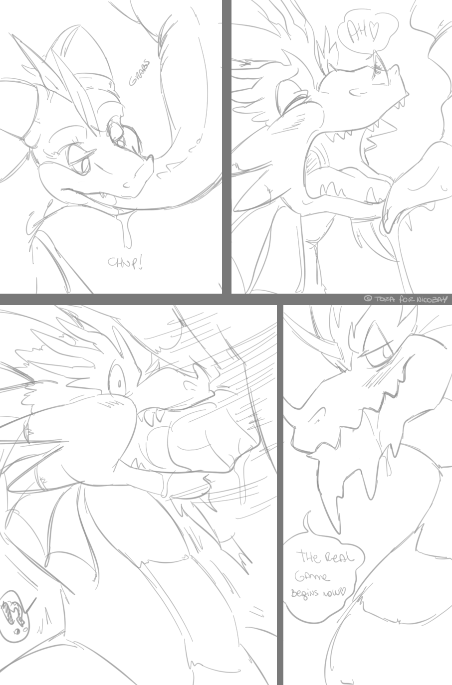 ! &lt;3 ? ?! blush comic cyril dragon enlgish_text fellatio gay group ignitus male open_mouth oral oral_sex scalie sex sharp_teeth spyro spyro_the_dragon surprise teeth threesome tongue tora western_dragon