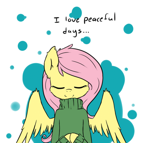 anthro anthrofied chibimlp-lover clothing creepy english_text equine fluttershy_(mlp) friendship_is_magic fur hair horse long_hair mammal my_little_pony pegasus pink_hair pony red_eyes simple_background sweater text wings yellow_fur zalgo