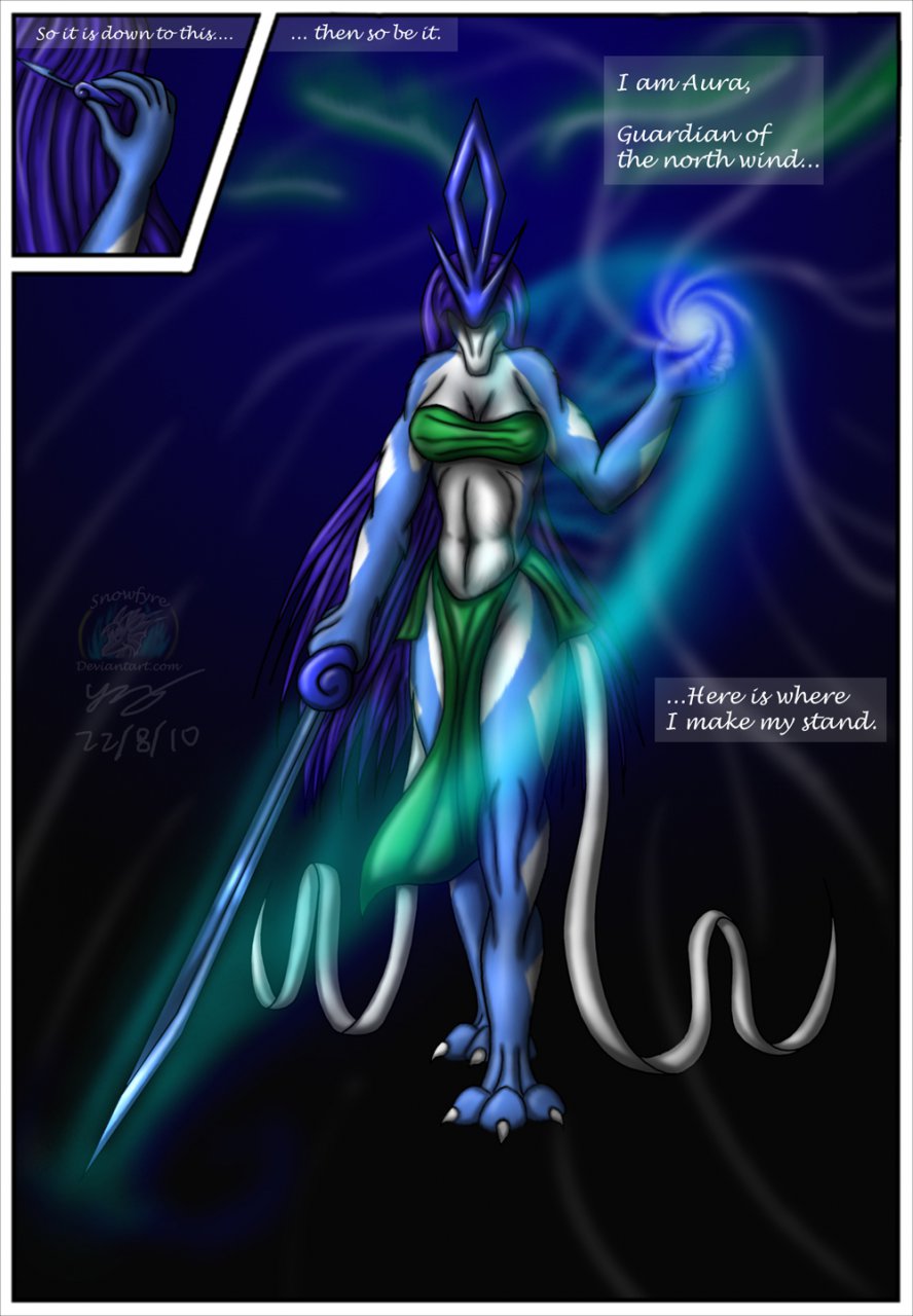 3_toes anthro aura_(snowfyre) blue_fur breasts claws clothing english_text female fur hair legendary_pok&#233;mon legendary_pok&eacute;mon long_hair nintendo pok&#233;mon pok&eacute;mon purple_hair snowfyre solo standing suicune sword text toe_claws toes video_games weapon white_fur