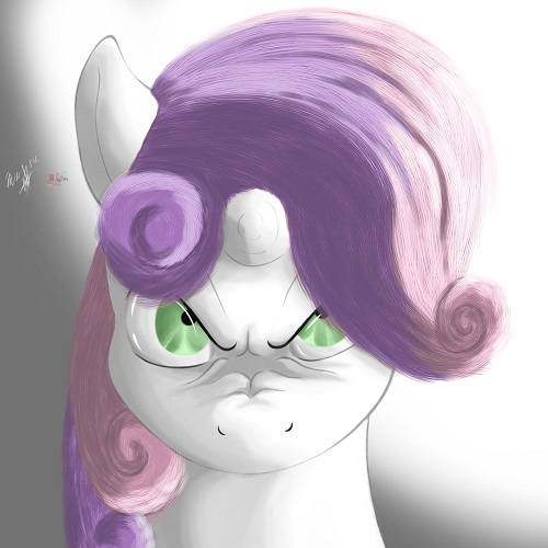 belle equine female friendship_is_magic hair horn horse hosendamaru mammal multi-colored_hair my_little_pony pony rage sweetie sweetie_belle_(mlp) unicorn