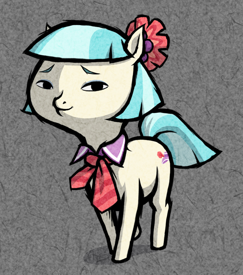 awilddrawfagappears coco_pommel_(mlp) cutie_mark equine female feral friendship_is_magic fur hair horse legend_of_zelda mammal my_little_pony nintendo pony style_parody the_legend_of_zelda two_tone_hair video_games white_fur wind_waker