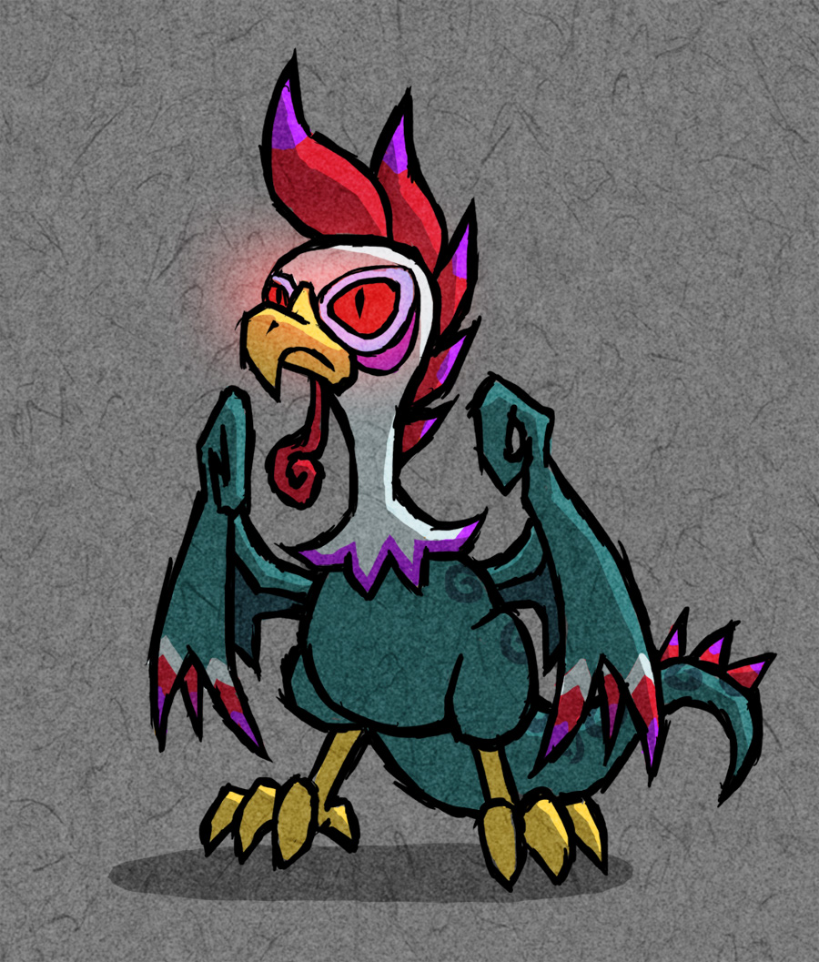 avian awilddrawfagappears beak bird chicken cockatrice feral friendship_is_magic legend_of_zelda my_little_pony nintendo red_eyes solo style_parody the_legend_of_zelda video_games wind_waker wings