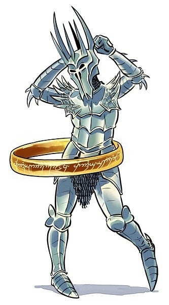 armor dancing humor lord_of_the_rings plain_background ring sauron unknown_artist white_background