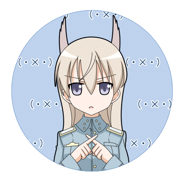 :o animal_ears blonde_hair blue_eyes eila_ilmatar_juutilainen kanata_(sentiment) long_hair military military_uniform muri_dana open_mouth solo strike_witches uniform world_witches_series