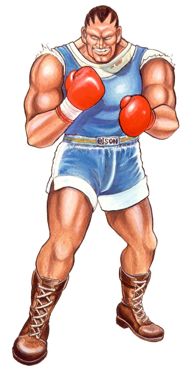90s balrog boxer capcom illustration m_bison mike_bison muscle official_art oldschool street_fighter street_fighter_ii yasuda_akira