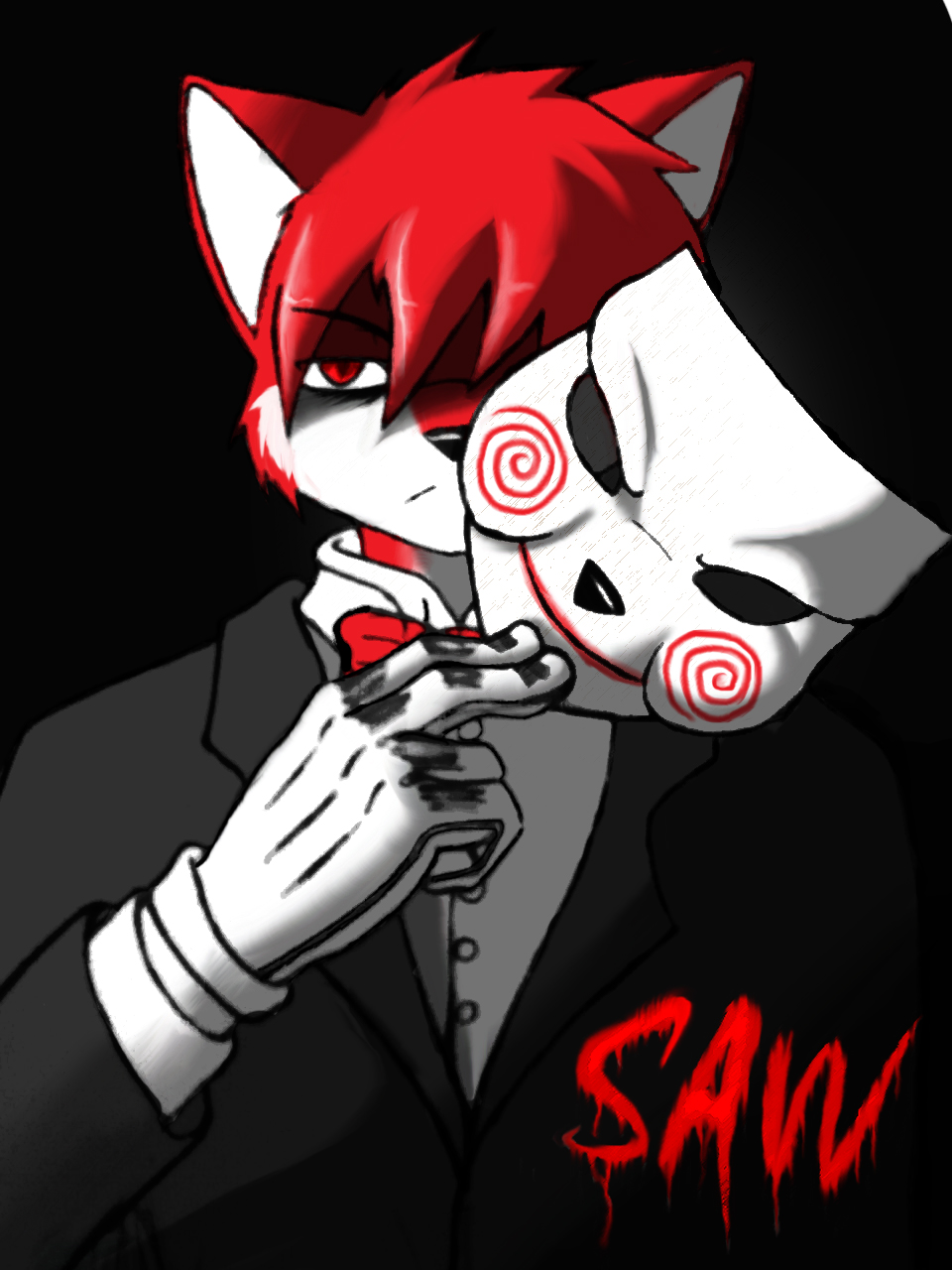 dark fox fur invalid_color mammal mask night red_fur redwolfxlll save saw