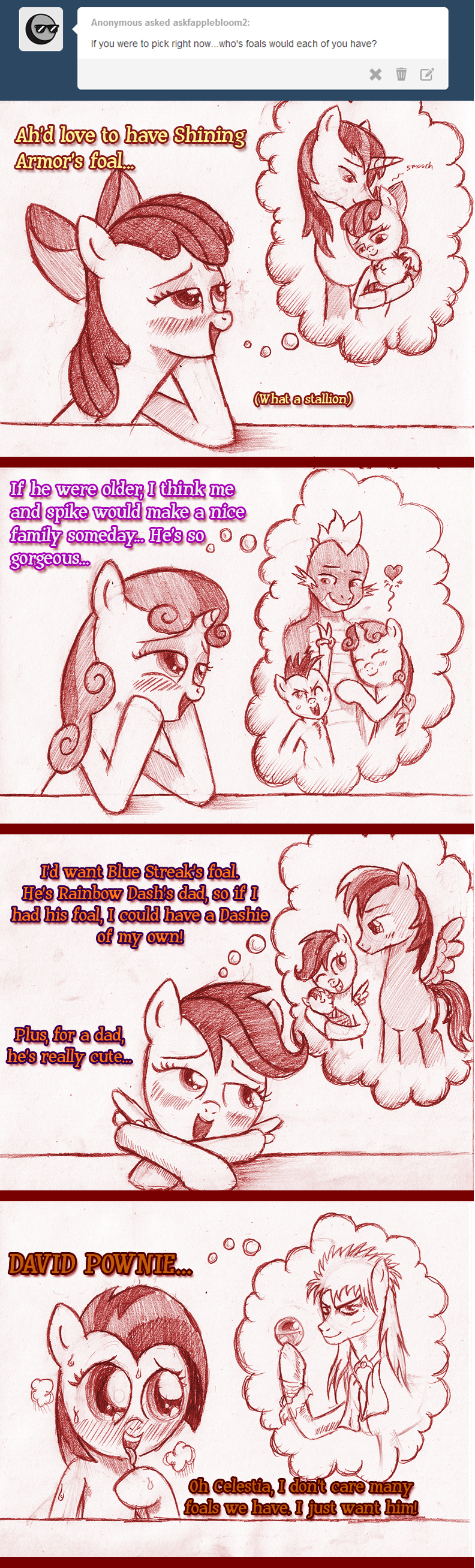 apple_bloom_(mlp) babs_seed_(mlp) blush bow dialog dragon english_text equine feral friendship_is_magic group horn horse jaxonian mammal my_little_pony pegasus pony scootaloo_(mlp) shining_armor_(mlp) smile spike_(mlp) sweetie_belle_(mlp) text tumblr unicorn wings