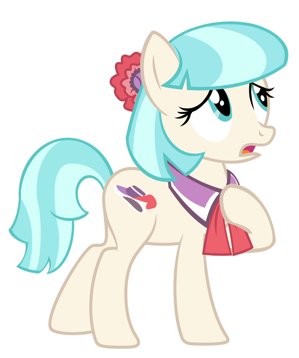 alpha_channel blue_eyes blue_hair coco_pommel_(mlp) collar cutie_mark equine female flower friendship_is_magic hair horse mammal my_little_pony pixelkitties plain_background pony solo standing transparent_background two_tone_hair upset