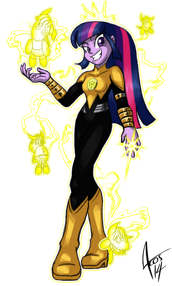 clothing crossover cynos-zilla equestria_girls equine evil female green_lantern_(series) horn horse human humanized insane mammal my_little_pony plain_background pony ring signature sinestro_corps smartypants_(mlp) smile text transparent_background twilight_sparkle_(eg) yellow_lantern
