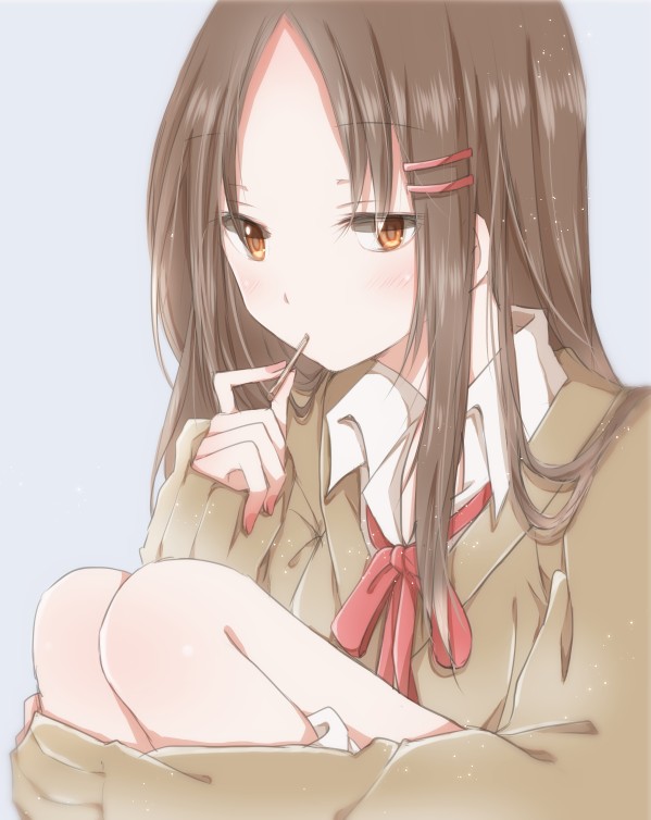 bad_id bad_pixiv_id brown_eyes brown_hair hiro_(hirohiro31) long_hair original solo