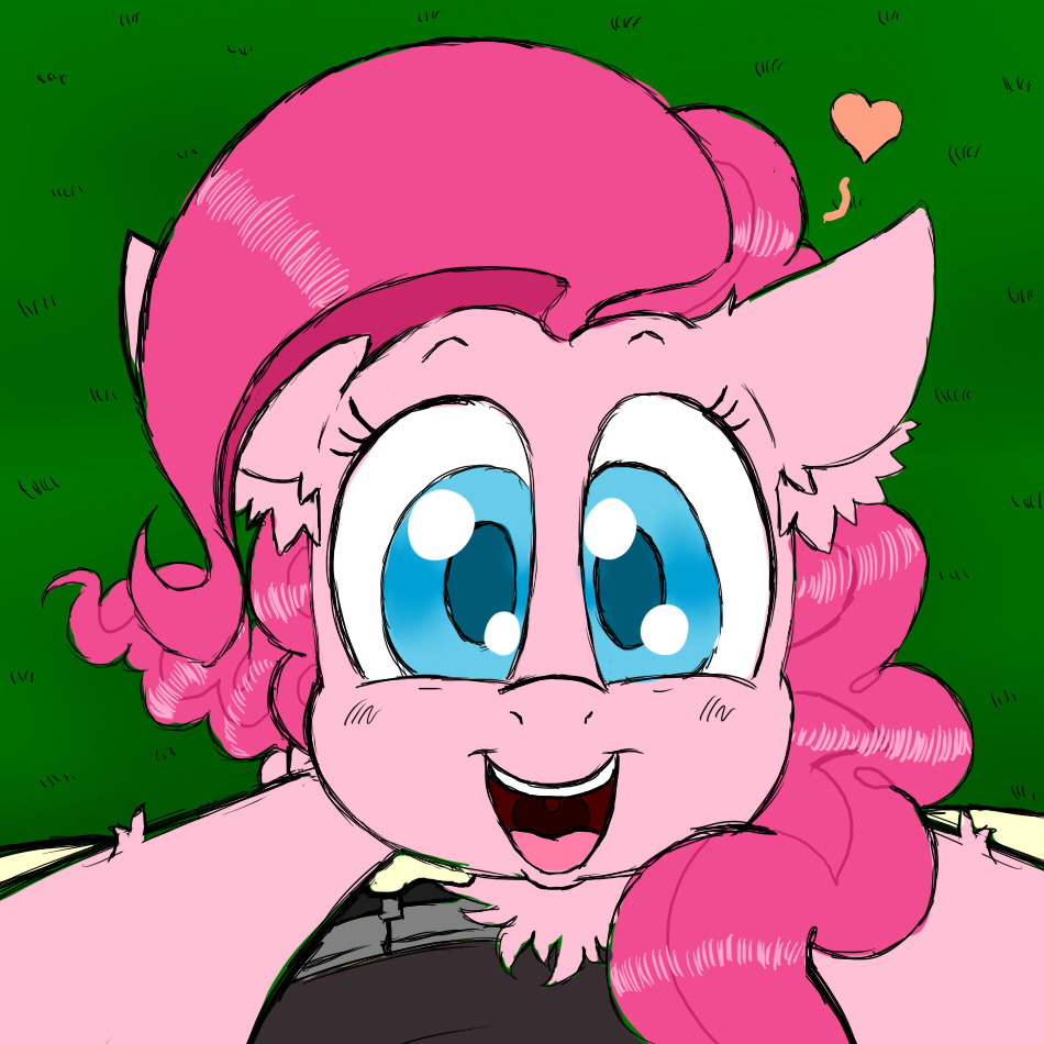 &lt;3 blue_eyes clothing equine female first_person_view friendship_is_magic grass hair horse hug human ichibangravity mammal my_little_pony pink_hair pinkie_pie_(mlp) pony smile