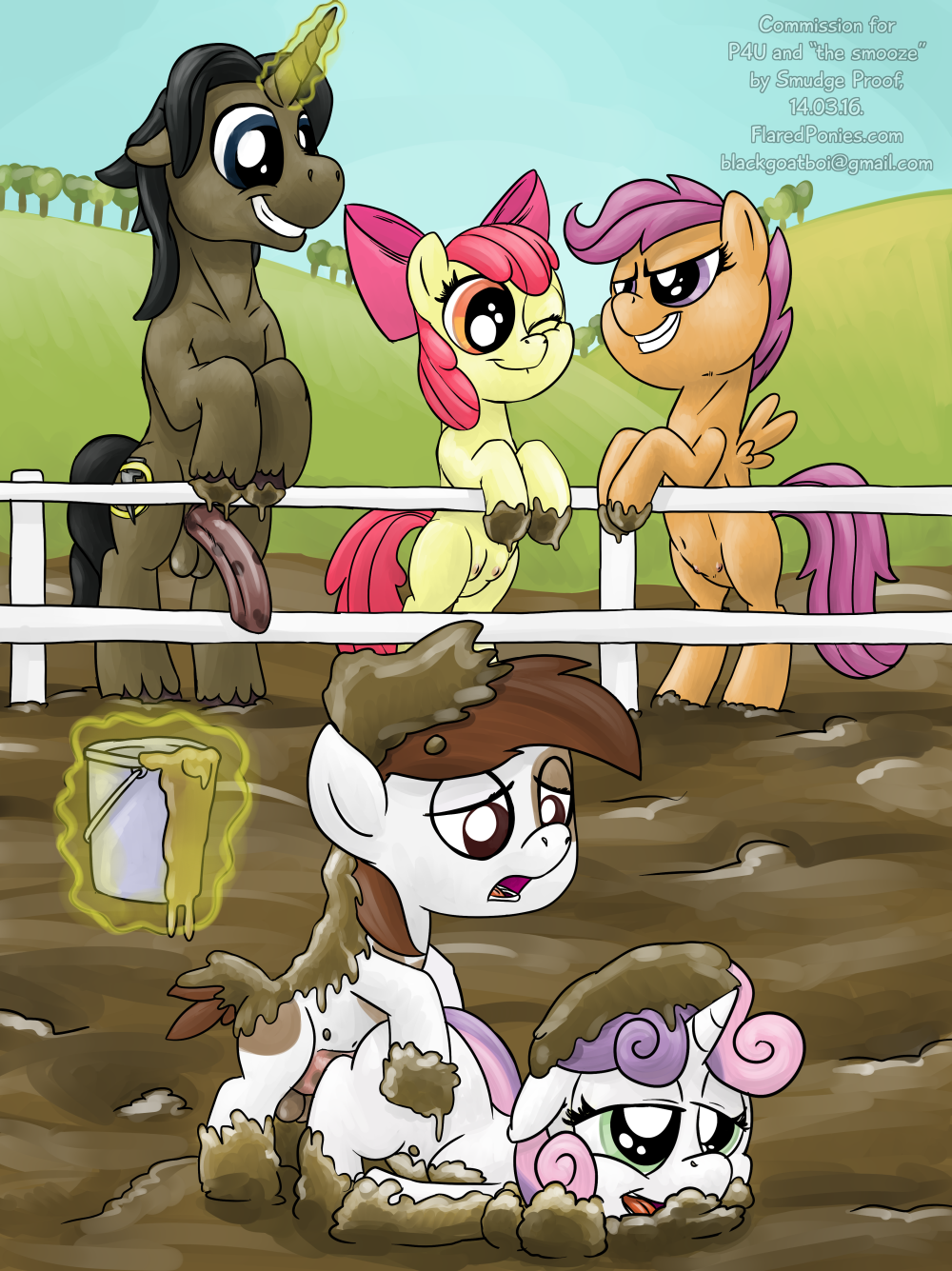 ball bow bucket cub equine female friendship_is_magic fur green_eyes hair horn horse male mammal mud my_little_pony nipples one_eye_closed open_mouth orange_fur original_character pegasus penis pipsqueak_(mlp) pony scootaloo_(mlp) sex smudge_proof straight sweet_apple_acres sweetie_belle_(mlp) teats thunder_ring tongue two_tone_hair unicorn white_fur wings wink young