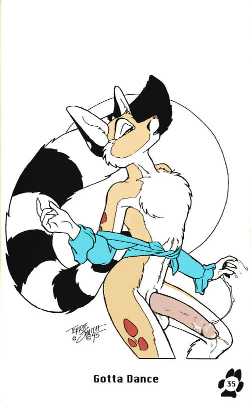 anthro cacomistle chest_tuft chester_ringtail_magreer cum edit fur half-closed_eyes long_dick male mammal open_mouth penis plain_background ringed_tail ringtail side_view solo terrie_smith tuft undressing