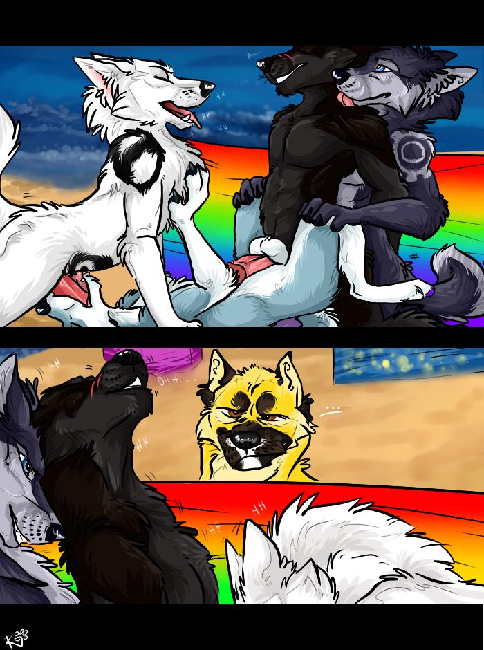 anal annoyed balls beach canine darkwingo foursome foxgear gay group group_sex licking male mammal nowolf oral otis patrikthedog seaside sex tongie_out tongue tongue_out