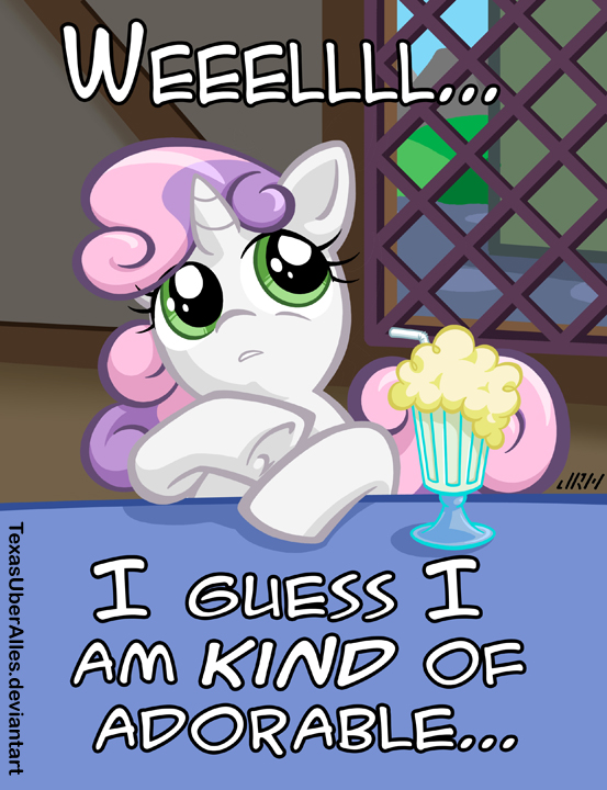 english_text equine female friendship_is_magic green_eyes hair horn horse mammal milkshake my_little_pony pink_hair pony purple_hair solo straw sweetie_belle_(mlp) table texasuberalles text two_tone_hair unicorn window young