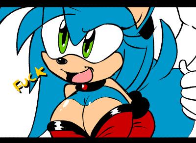 bardock119 becky breasts choker cleavage clothed clothing english_text female green_eyes hedgehog mammal mobius_unleashed open_mouth palcomix puritylf4 sega sonic_(series) text the