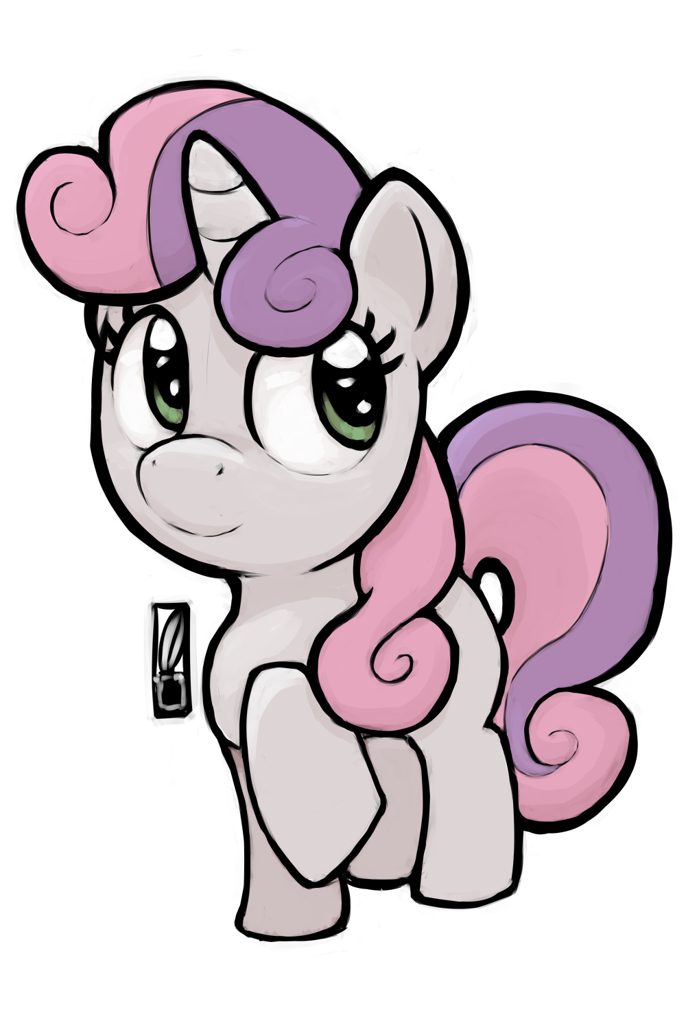 alpha_channel cute equine female feral friendship_is_magic horn horse inkwell_pony mammal my_little_pony pony solo sweetie_belle_(mlp) unicorn