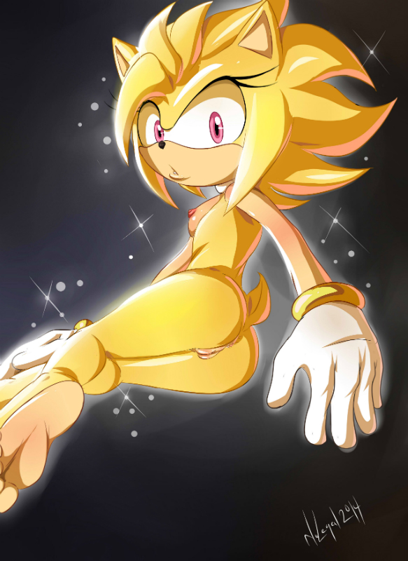 1girl 2014 amy_rose animal_ears anus ass barefoot breasts butt feet female furry gloves hedgehog looking_at_viewer looking_back mammal nipples nolegal nude pink_eyes plantigrade pussy sega side_boob soles solo sonic_(series) sonic_the_hedgehog super_amy tail toes