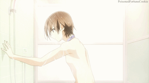 1boy accel_world animated animated_gif bath mayuzumi_takumu solo