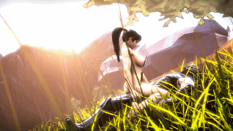 1girl 3d animated animated_gif clothed_male_nude_female couple exhibitionism forest girl_on_top grass lowres momiji_(ninja_gaiden) mountain nature ninja_gaiden ninja_gaiden:_dragon_sword nude ponytail public ryu_hayabusa sex sky straddling tecmo tree uncensored
