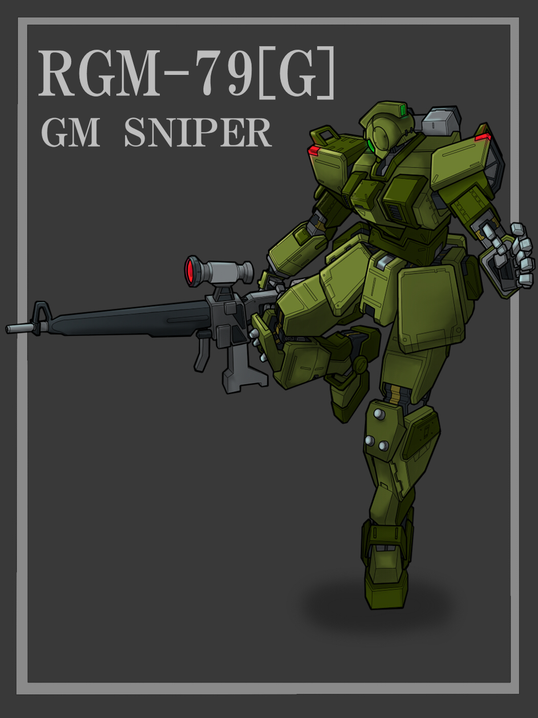 character_name gm_sniper gun gundam gundam_08th_ms_team mecha rifle sniper_rifle weapon