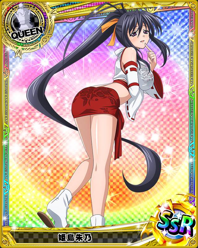 1girl back black_hair breasts high_school_dxd himejima_akeno large_breasts long_hair looking_back nontraditional_miko ponytail purple_eyes ribbon solo standing transparent