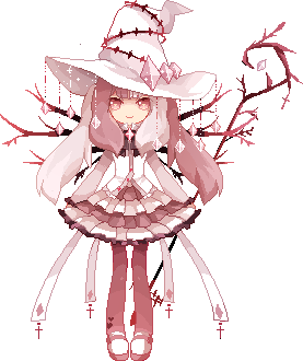 bad_id bad_pixiv_id full_body hat long_hair looking_at_viewer lowres mary_janes multicolored_hair original pantyhose pigeon-toed pixel_art shoes shouen_kigashi smile solo staff standing transparent_background two-tone_hair witch_hat