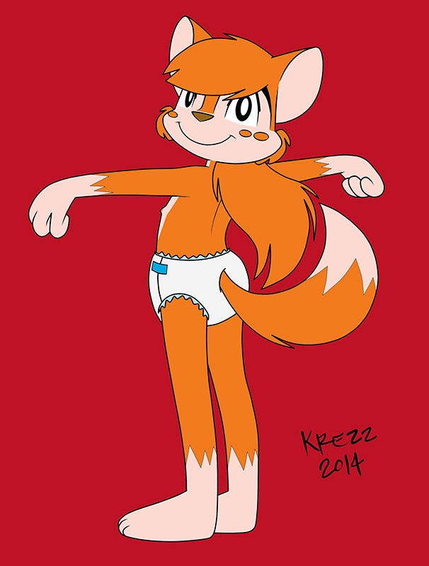 canine cute diaper edna female fox karavan krezz mammal school_days