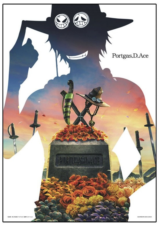 death flower hand_on_hat hand_on_headwear hand_on_hip hat knife male male_focus one_piece portgas_d_ace silhouette smiley sunset sword tombstone weapon
