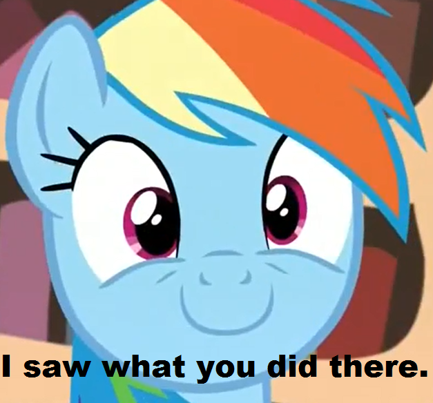 blue_fur connor_wolf english_text equine female friendship_is_magic fur hair looking_at_viewer mammal meme multi-colored_hair my_little_pony purple_eyes rainbow_dash_(mlp) rainbow_hair reaction_image smile solo text