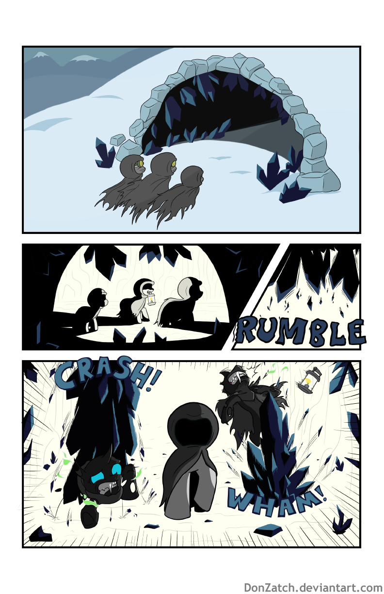 cave changeling comic crash crystal donzatch equine friendship_is_magic horse lantern mammal mountain my_little_pony pony queen_chrysalis_(mlp) rumble shadow snow wham