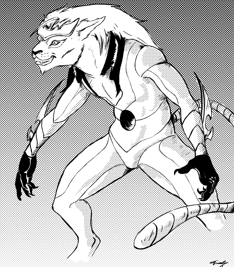 black_and_white bleach clothing comic espada feline gradient_background greyscale grimmjow_jaegerjaquez male mammal manga monochrome screentone solo treefyleaves