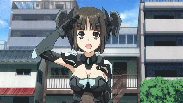 4girls animated animated_gif black_hair brown_hair date_a_live multiple_girls