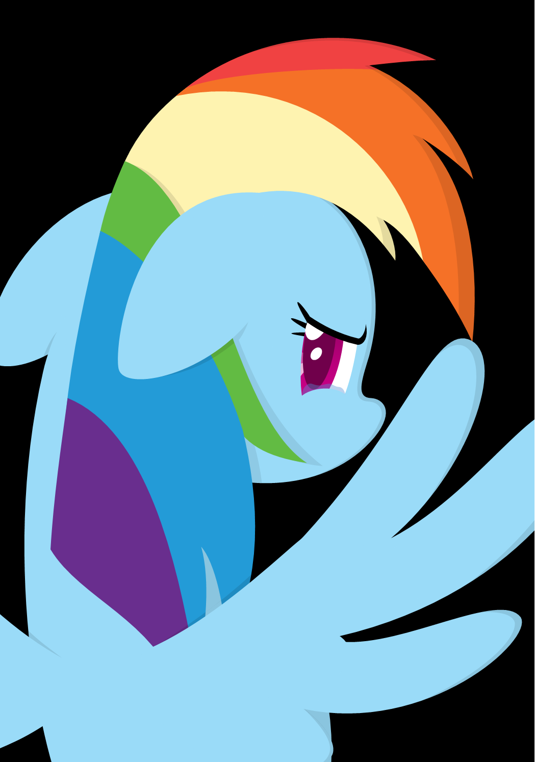 crying equine female feral friendship_is_magic hair horse looking_at_viewer looking_back mammal multi-colored_hair my_little_pony pegasus pink_eyes pony rainbow_dash_(mlp) rainbow_hair sad solo tears wings zacatron94