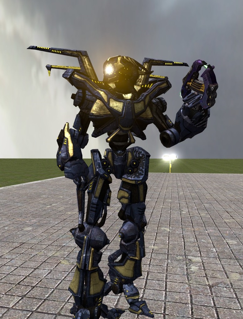 3_fingers gmod halo_(series) machine mechanical one_eye ranged_weapon robot solo video_games weapon