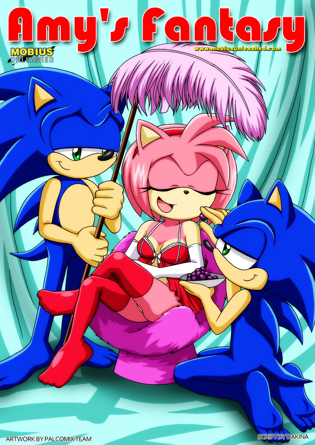 bbmbbf bra eyes_closed female fruit grapes group male mobius_unleashed palcomix sega servicing sonic_(series) sonic_the_hedgehog underwear video_games