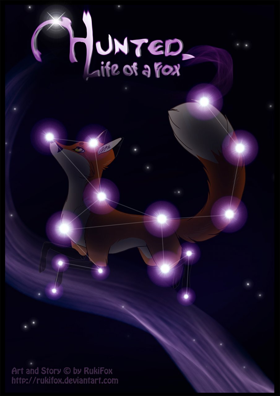 canine comic cover fluffy_tail fox mammal rukifox stars text yellow_eyes