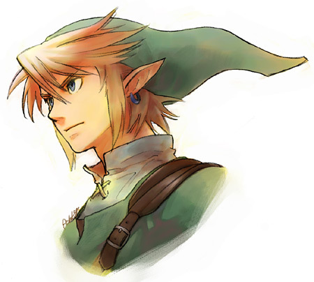 blonde_hair blue_eyes earrings hat jewelry link lowres male_focus pointy_ears ponky solo the_legend_of_zelda the_legend_of_zelda:_twilight_princess