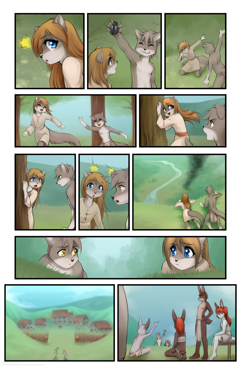 ama canine children comic female fizz fluttershyspy little_shewolf male mammal mustelid otter wolf