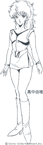 1girl 80s character_design extract hirano_toshihiro lineart megazone_23 oldschool takanaka_yui