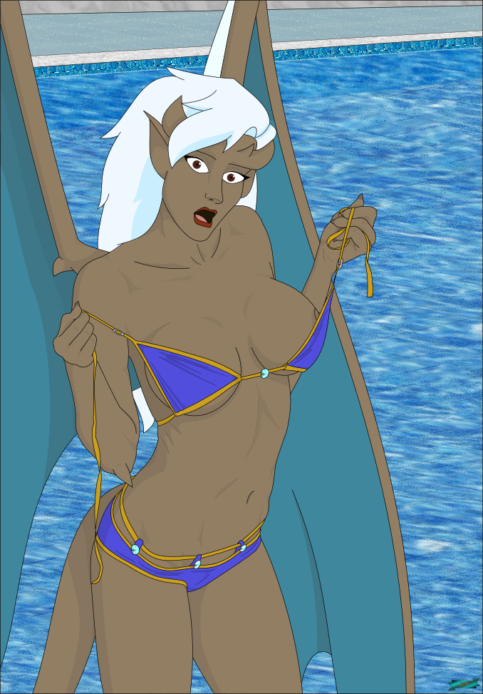 delilah fab3716 female gargoyles pool solo swimsuit