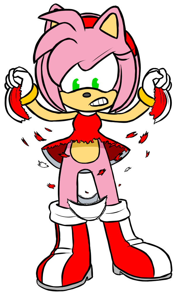 anthro boots clothing dress featureless_crotch female hedgehog mammal panties panties_off sega shoes solo sonic_(series) sonic_the_hedgehog tearing_clothes torn_clothing underwear video_games