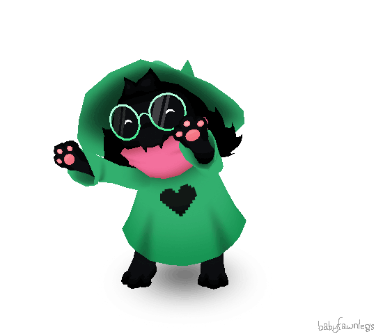 &lt;3 2018 3_fingers 3_toes 3d_(artwork) ^_^ ambiguous_gender animated anthro babyfawnlegs barefoot black_fur caprine clothed clothing dancing darkner deltarune digital_media_(artwork) eyes_closed eyewear floppy_ears fully_clothed fur glasses goat green_clothing hat head_tuft horn mammal pawpads pink_pawpads ralsei robe scarf signature simple_background smile solo standing teeth toes video_games white_background white_eyes witch_hat