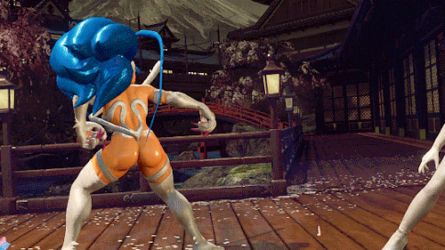 3d animal_ears animated animated_gif ass ass_grab blue_eyes blue_hair breasts capcom cat_ears cat_tail curvy felicia fingernails hips huge_ass jiggle large_breasts matching_hair/eyes navel rainbow_mika solo street_fighter street_fighter_v tail thick_thighs thighs vampire_(game) wide_hips