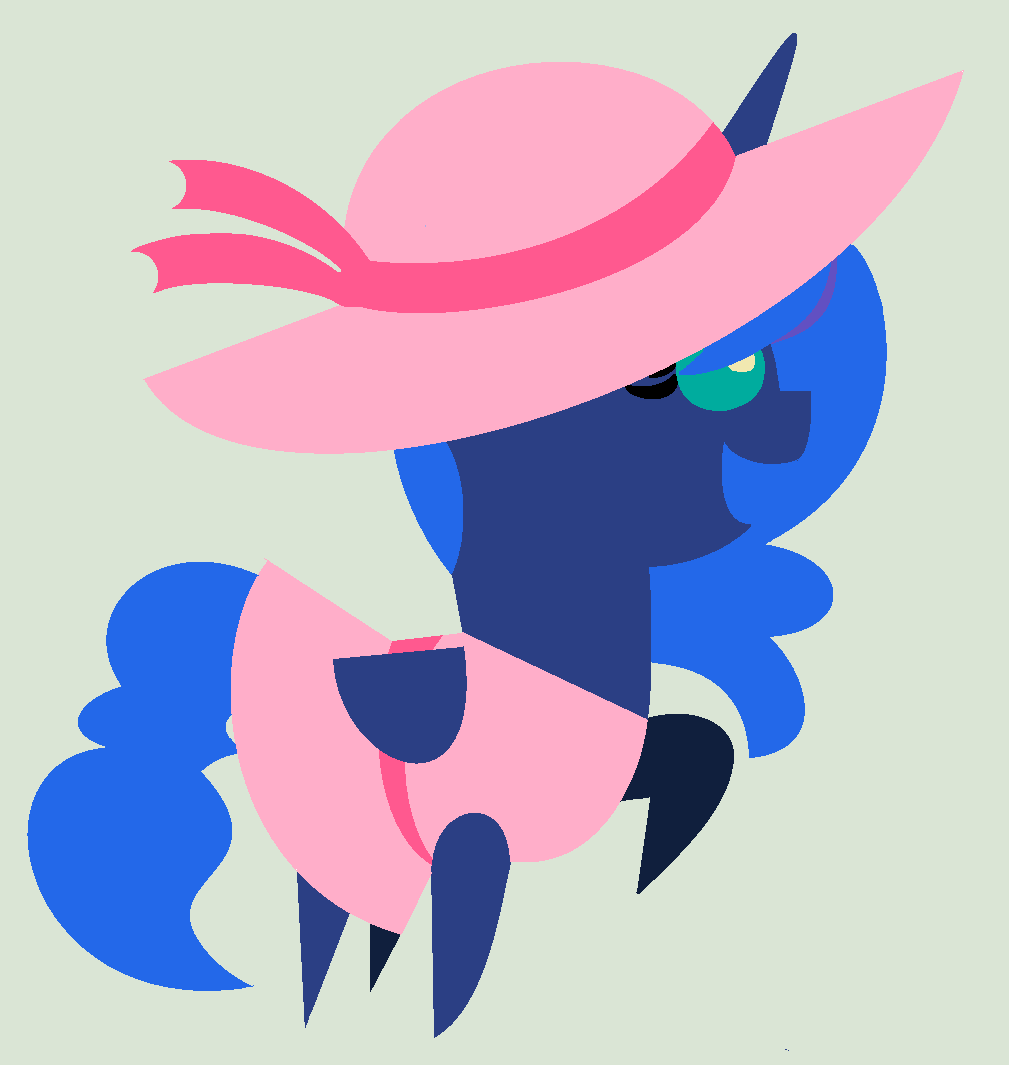 blue_fur blue_hair dress equine evilfrenzy female feral friendship_is_magic fur hair hat horn horse mammal my_little_pony open_mouth plain_background pony princess_luna_(mlp) solo teal_eyes winged_unicorn wings