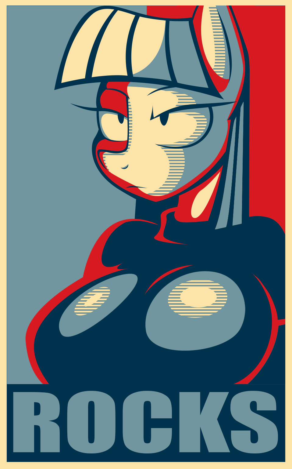 anthro anthrofied breasts clothing english_text equine female friendship_is_magic hair hi_res horse jrvanesbroek mammal maud_pie_(mlp) my_little_pony pony portrait poster solo text